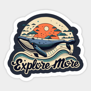 'Explore more' design Sticker
